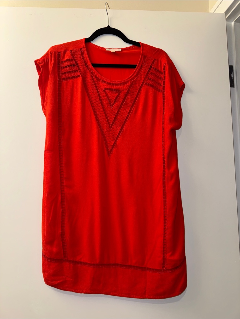 Skies Are Blue Brand Red Women's Shift Dress Small